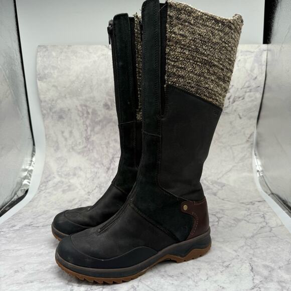 Merrell Black Winter Boots with Knitted Upper and Rubber Sole, Thermal. Size 7. - Picture 1 of 10